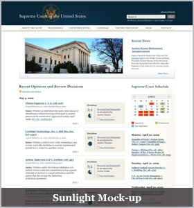Sunlight Mock-up Home Page Picture