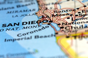 Image of San Diego on a map