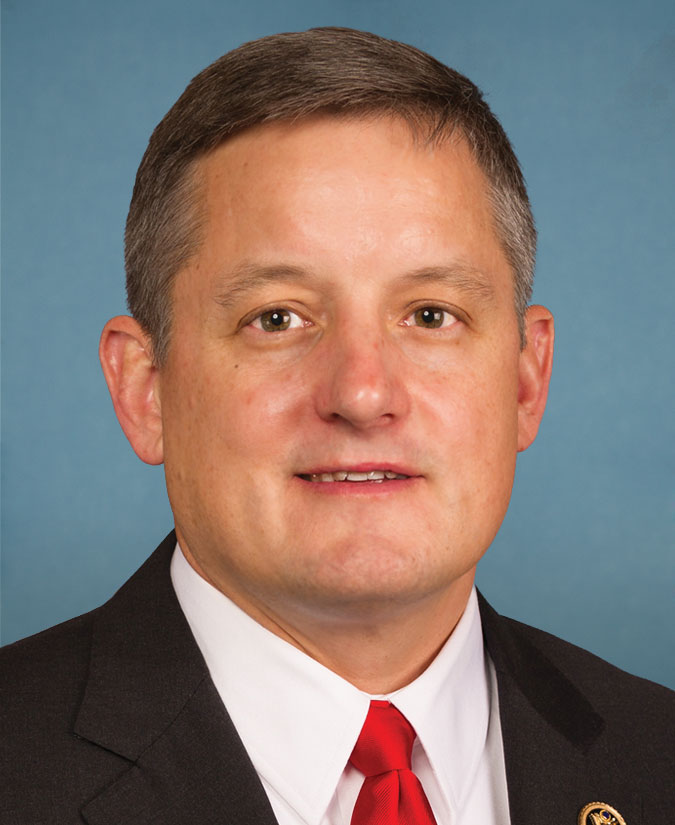 A black and white photo of newly elected member of Congress Bruce Westerman