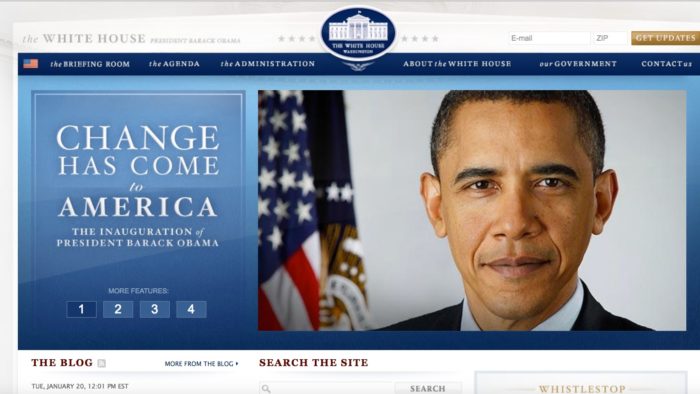 Obama whitehouse.gov January 2009