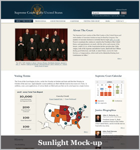 Sunlight Mock-up About The Court Page Picture