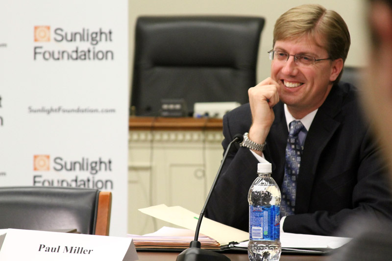 Paul Miller smiles at the Sunlight Foundation's ACT Event.