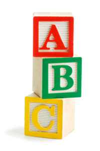 wooden ABC blocks