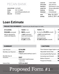 one of CFPB's proposed forms
