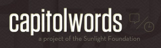 The logo for the Sunlight Foundation's Capitol Words project