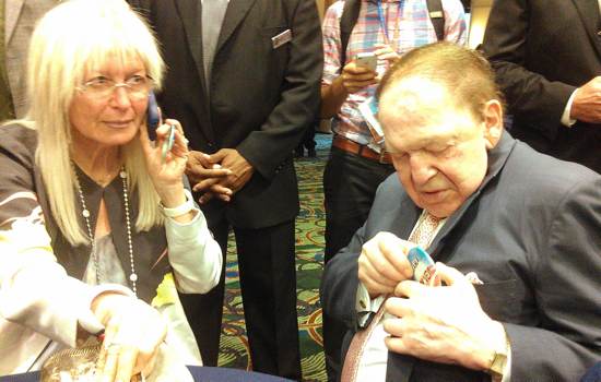 Sheldon Adelson with his wife, Miriam Ochsorn