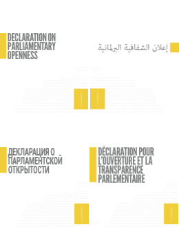 Declaration on Parliamentary Openness multilingual covers
