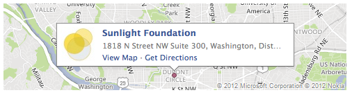 Map of Sunlight Foundation location