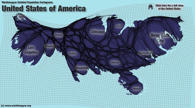 USA-cartogram