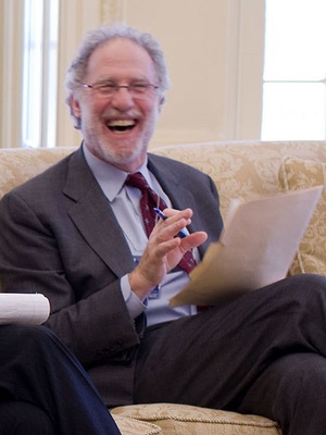 A photo of a laughing Bob Bauer.