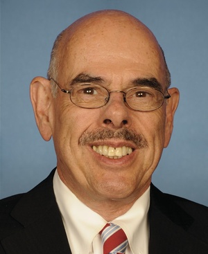 Official portrait of Rep. Henry Waxman, D-Calif., in front of blue background