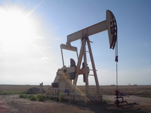 An oil well in Lubbock, Texas