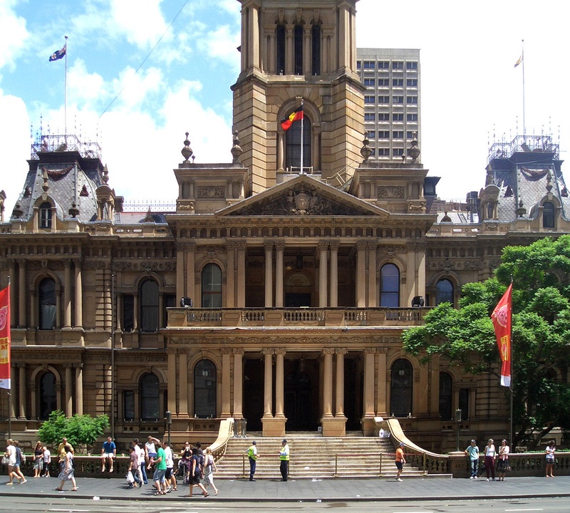 Front of Sydney City Hall