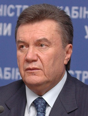 Picture of deposed Ukrainian President Viktor Yanukovych