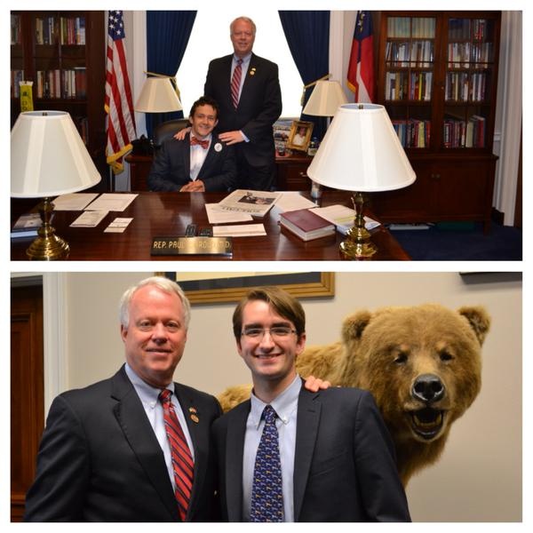 Two deleted images of interns from the account of Rep. Paul Broun, R-Ga., caught by Politwoops.
