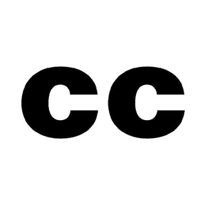 Black and white image of the letters "CC"