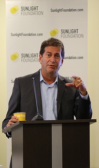 The Sunlight Foundation's new president, Chris Gates, speaks at "The Price We Pay for Money's Influence on Politics" on Tuesday, Sept. 16.