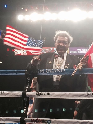 A photo of boxing promoter Don King waving an American flag that was deleted from the Twitter account of Sen. Claire McCaskill, D-Mo.