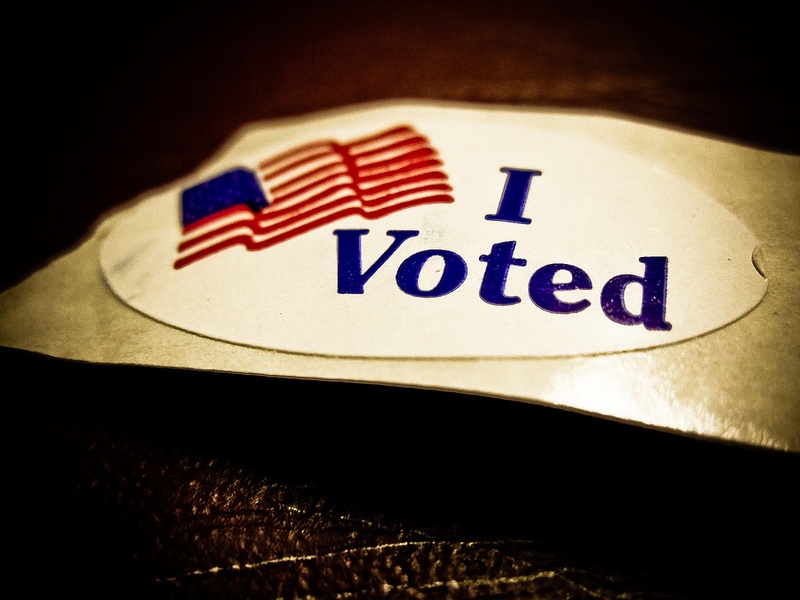 "I voted" sticker