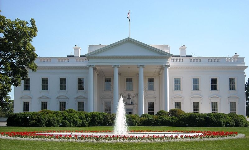 The White House in springtime.