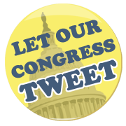 The logo for the Let Our Congress Tweet campaign.