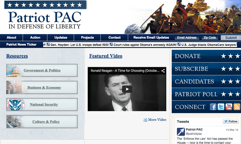 Website showing a banner and a video of Reagan.