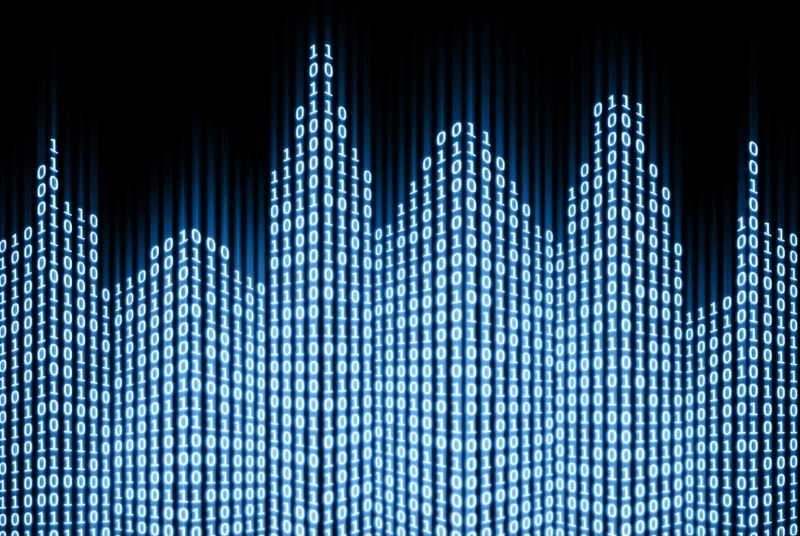 city skyline in data drawing 