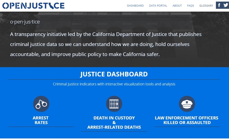 Screenshot of openjustice.doj.ca.gov