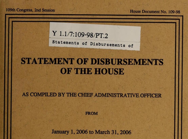 Statement of Disbursements of the House Q1 2006