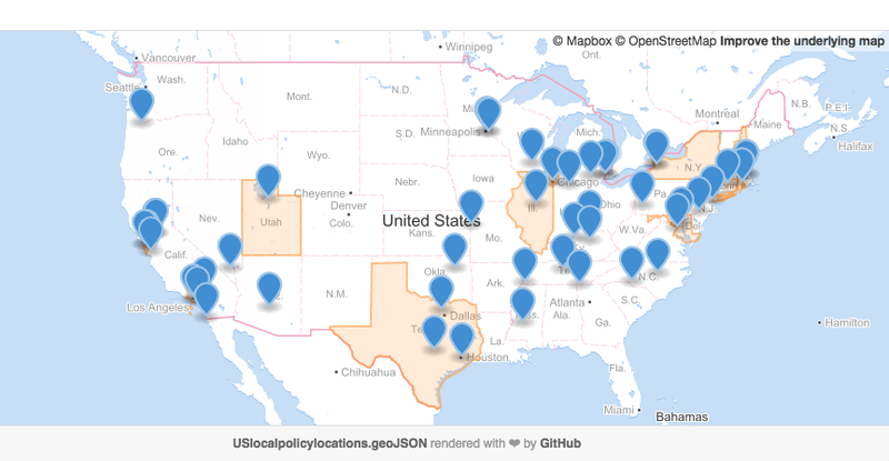 A Map of the Foundation Sites in The United States