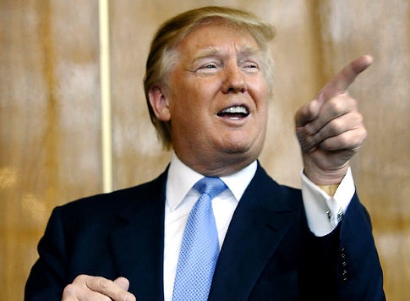 Donald Trump pointing