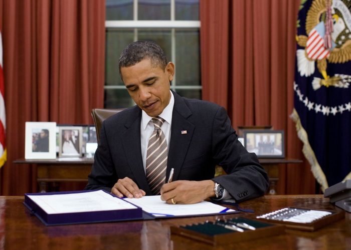 President Obama signs the FDA Food Safety Modernization Act. (No photo available for AICA.)