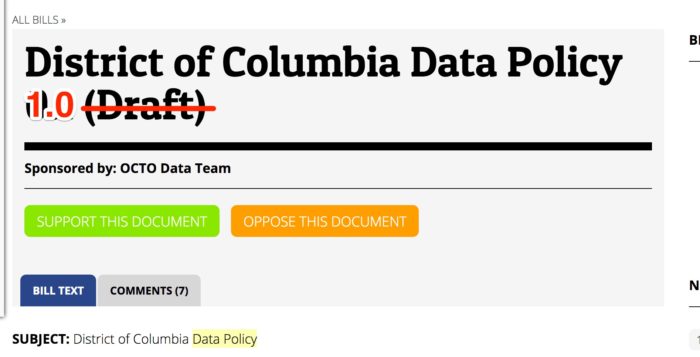 DC data policy 1.0