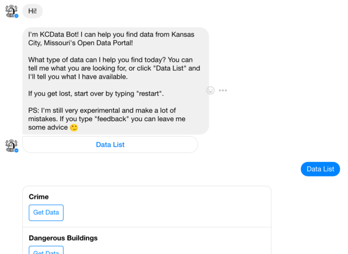 In Kansas City, residents have a new friend on Facebook: an open data  chatbot : Sunlight Foundation