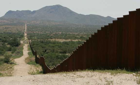 A section of the U.S.-Mexico border.