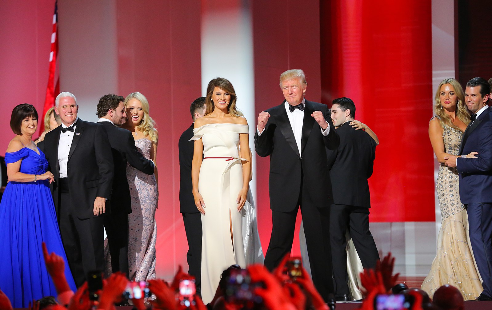 President Trump celebrates his inauguration at the Liberty Ball on January 20, 2017.