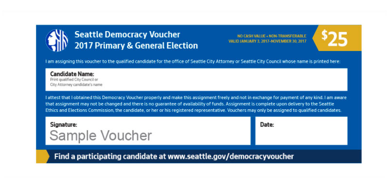 An example of a "democracy voucher"