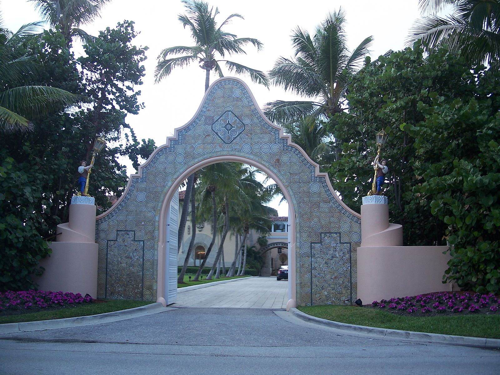 The entrance to President Trump's Mar-a-Lago resort in Florida.