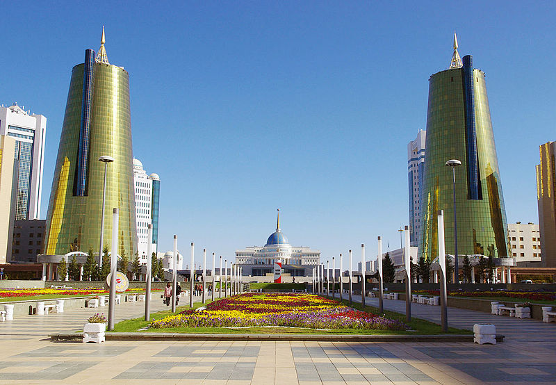 Downtown Astana, Kazakhstan. Photo by Ken and Nyetta via Wikimedia Commons